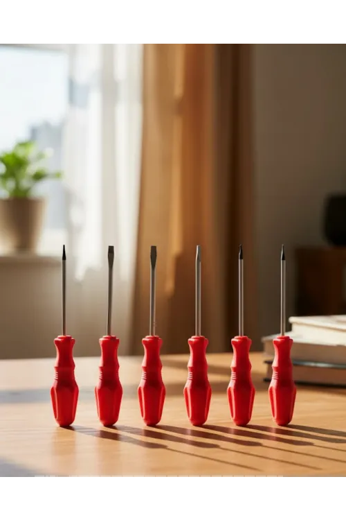Düz Ve Yıldız Başlıklı 7li Tornavida Seti Ergonomik Tutma