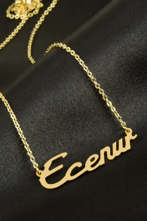 Ecenur İsimli Kolye (Kişiye Özel)