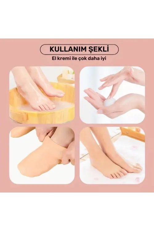 Ekstra Kalın Silikon Jel Ayak Nemlendirici Çorap