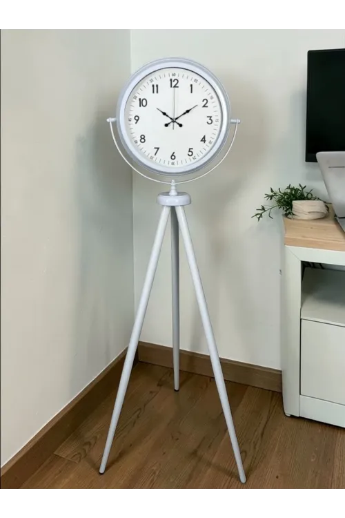 Elegance Beyaz Tripod Ayaklı Saat