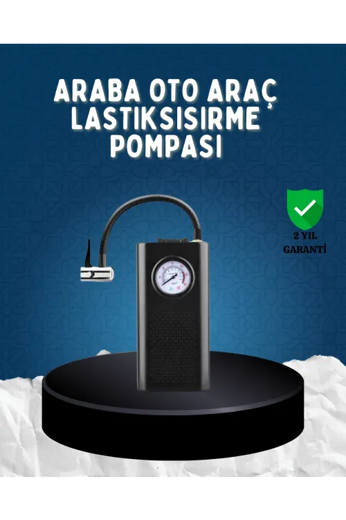 Elektrikli Hava Kompresörü Type-c Usb Şarjlı Çok Fonksiyonlu Lastik Pompası