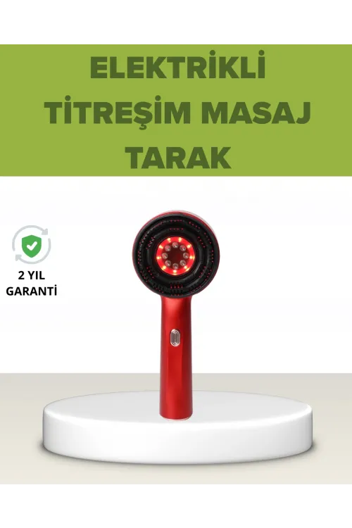Elektrikli Titreşim Masaj Tarak Kırmızı Işık Terapi