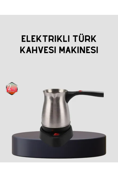 Elektrikli Türk Kahvesi Cezvesi 800w Kablosuz Döner Tabanlı