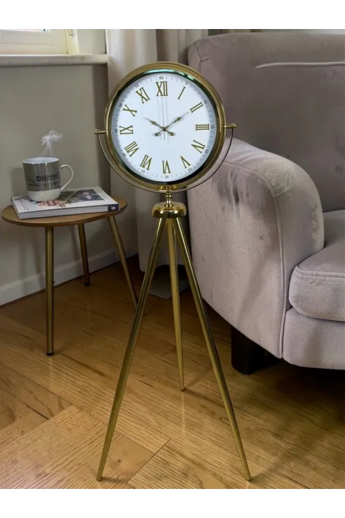 Elite Roma Rakamlı Gold Tripod Ayaklı Saat
