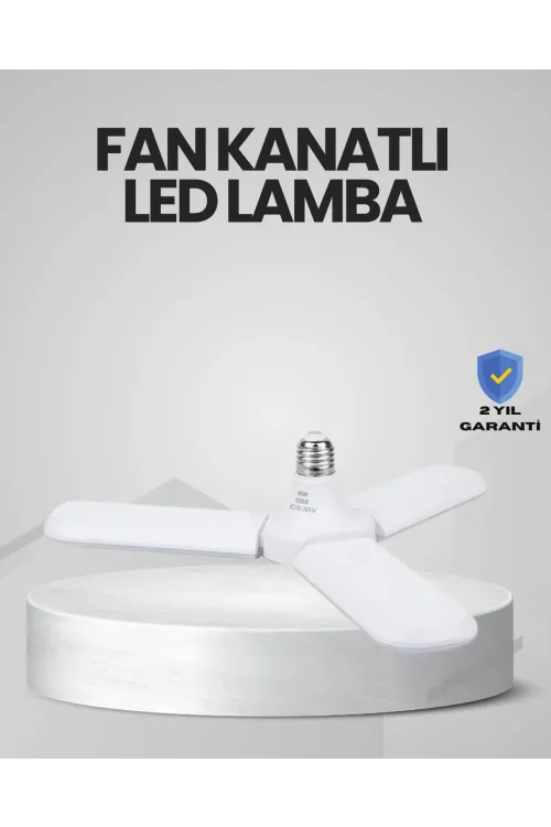 Enerji Tasarruflu Led Ampül 60 Watt 4 Kollu Beyaz Işık