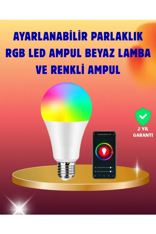 Enerji Verimli Akıllı Led Ampul, Uzaktan Kontrol Özellikli