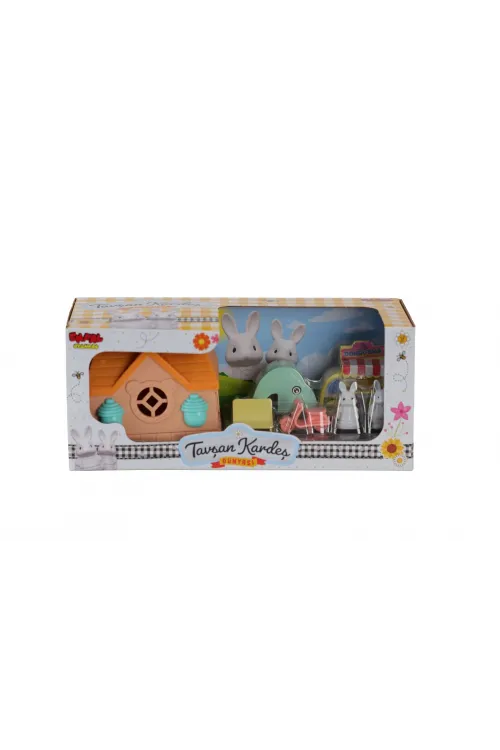 ENF-39190 SEVİMLİ TAVŞANLAR VE KAYDIRAKLI EVİ