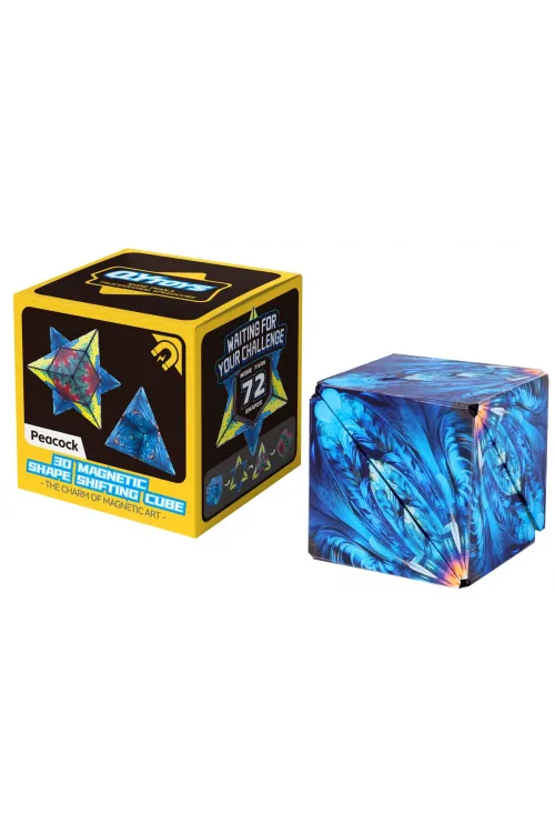 EQY10020 QY 3D MAGNETİC SHAPE SHİFTİNG CUBE PEACOCK