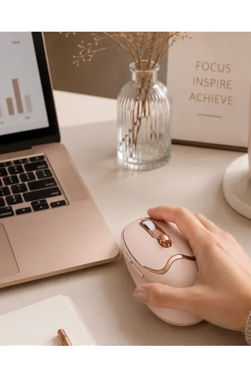 Ergonomik Tasarımlı Kablosuz Mouse Bluetooth Ve Usb Alıcılı