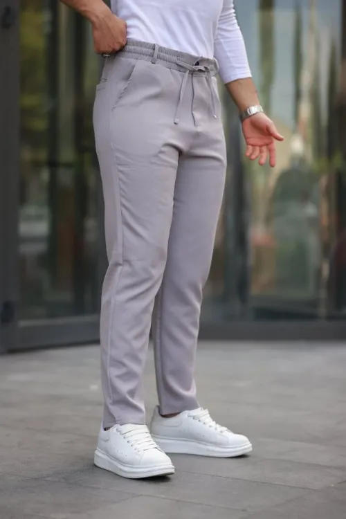 Erkek Beli Bağcıklı Jogger Pantolon