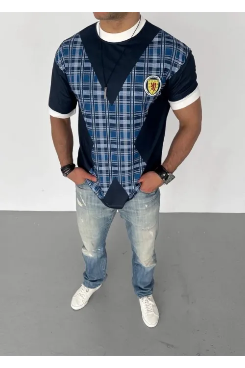 ERKEK Bisiklet Yaka Baskılı Kısa kol Oversize T-Shirt - Siyah
