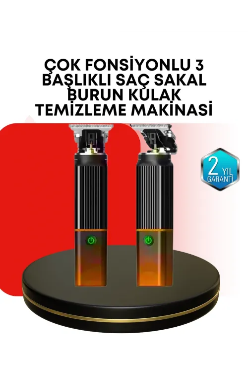 Erkekler İçin Şarjlı 3’ü 1 Arada Trimmer Seti – Güçlü Motor, Sessiz Çalışma