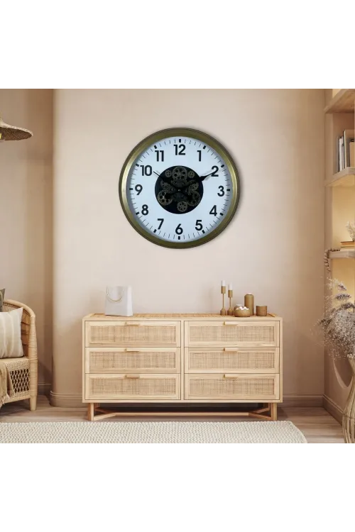 Eskitme 60 Cm Çarklı Klasik Duvar Saati