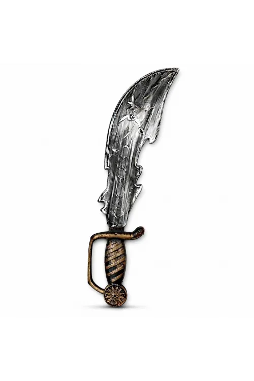 Eskitme Detaylı Plastik Korsan Kılıcı - 45 cm