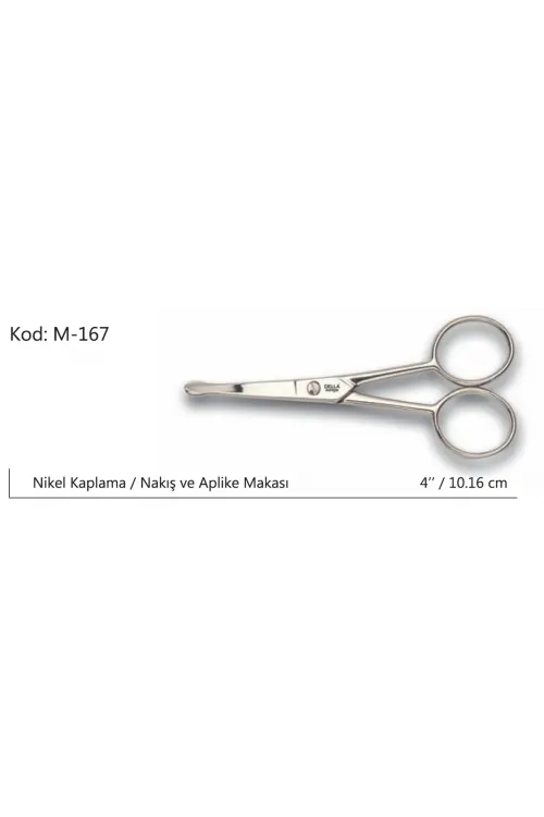 Europe Aplike Ve Nakış Makası Kıvrık Küt Uçlu No:4 10,16 Cm