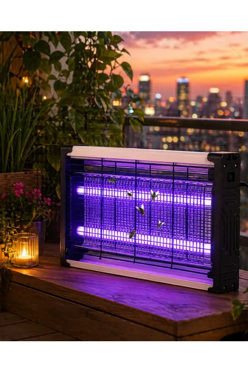 Ev Balkon Mutfak İçin Elektrikli Sinek Savar Uv Işıklı Sessiz Lamba