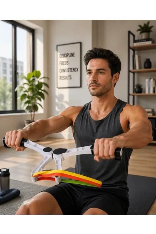 Evde Spor İçin Direnç Bantlı Üst Vücut Egzersiz Aleti