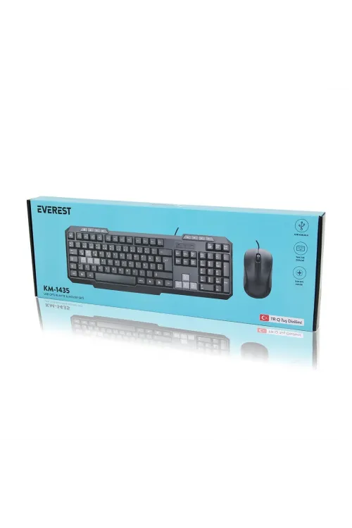 Usb Kablolu Klavye Ve Mouse Set Q Klavye 1200dpı Mouse IEG1VX8