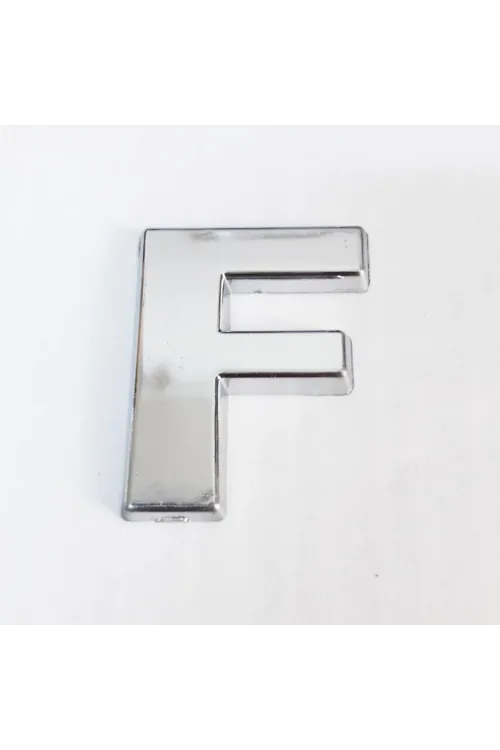 F Harfi Villa Tipi Krom Yapışkanlı 9 cm Harf