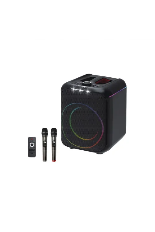 F39 25w Sürücülü Rgb Işıklı 2 Adet Mikrofonlu Bluetooth 5.3 Kablosuz Hoparlör – Siyah