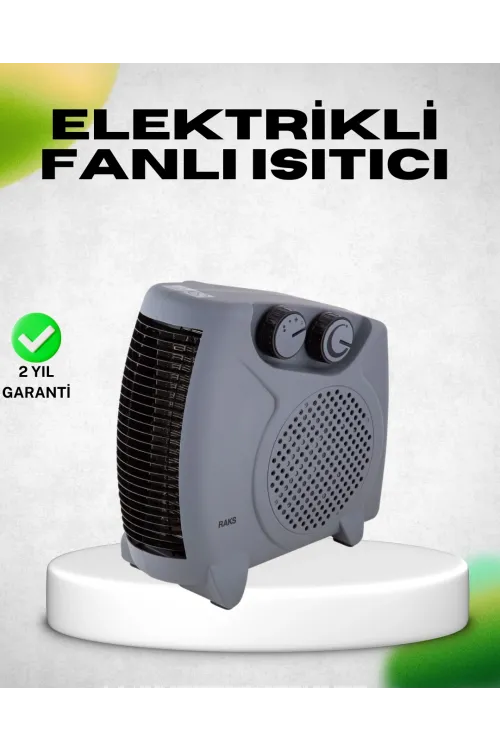 Fanlı Elektrikli Isıtıcı Termostatlı Güvenli Yanmaz Plastik Gövde