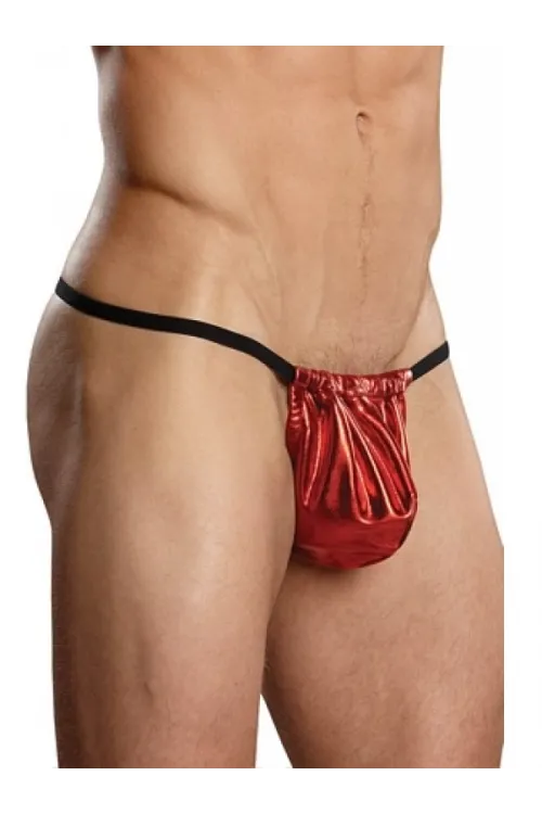 Fantazi Kımızı Lame Erkek String-Tanga TG274580