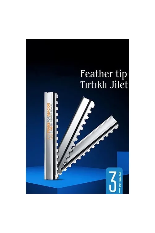 Feather Tip Tırtıklı Ustura Jileti 3 Adet 722120