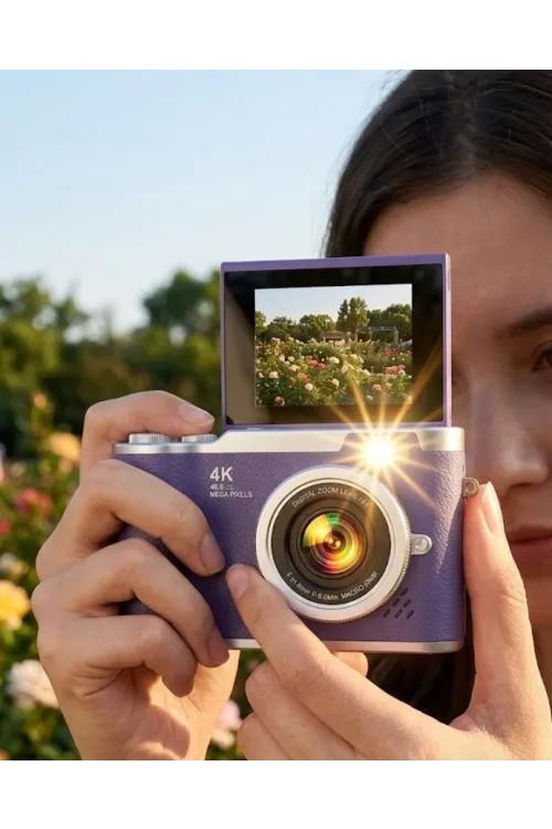 Flip Ekranlı Dijital Kamera 4k Video 48 Mp Güzelleştirme Modu