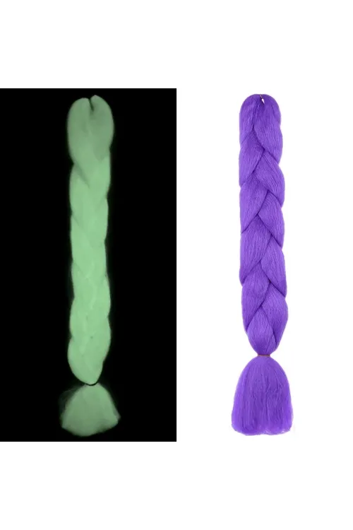 Fosforlu Neon Örgülük Saç Esperer 100 Gr. - Mor