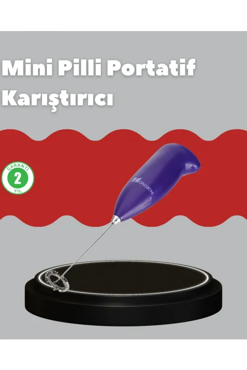 Frappe Ve Cappuccino Maker – Taşınabilir Pilli Köpürtücü Mikser