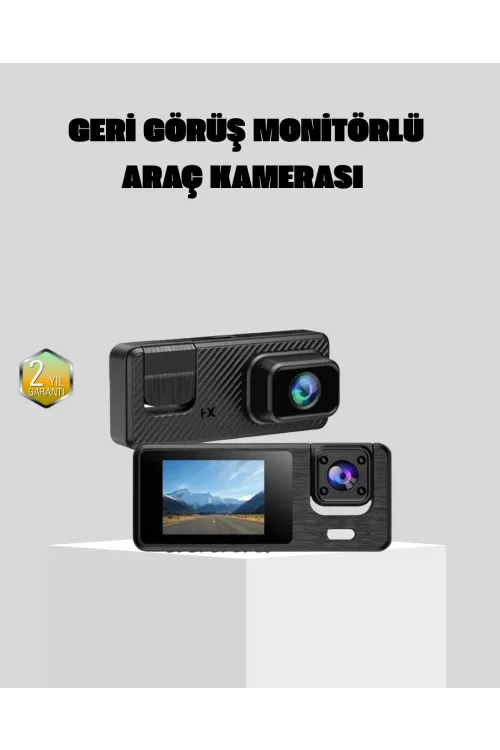 Full Hd 3lü Araç Kamerası Geri Görüş Destekli Park Modlu 1080p Dvr