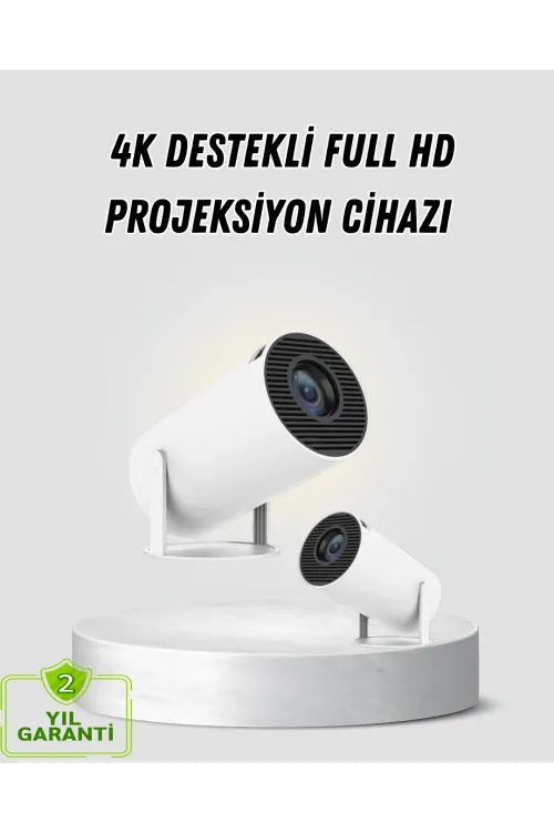 Full Hd 4k Destekli Akıllı Projeksiyon – 130 İnç Ekran, Uzun Ömürlü Ampul Ve Çoklu Giriş
