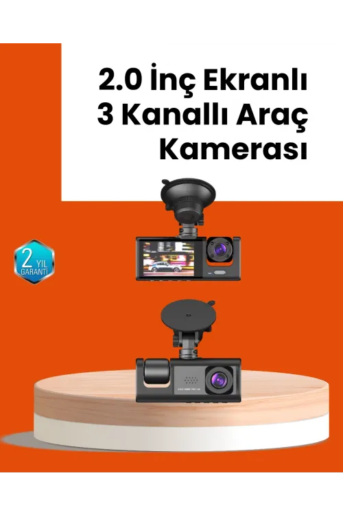 Full Hd Araç Kamerası  Çift Yönlü Kayıt Ve Darbe Sensörü