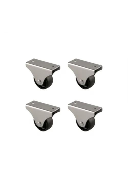 Furç Sabit Teker - 32MM - Siyah HKS228 - 4 Adet