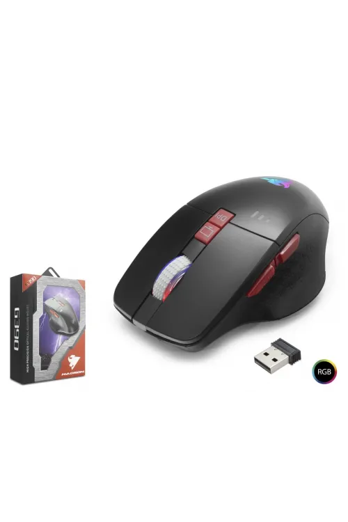 G390 Kablosuz Şarjlı Gaming Mouse 1600 Dpi Sessiz Rgb - Siyah