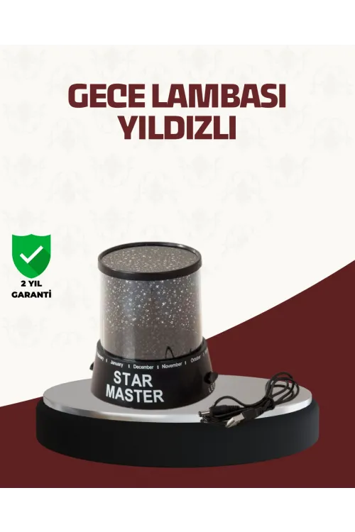 Galaxy Efektli Led Projektör Taşınabilir Yıldız Gece Lambası