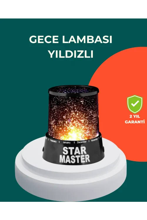 Galaxy Efektli Led Yıldız Projektör Renk Değiştirmeli Oda Aydınlatması