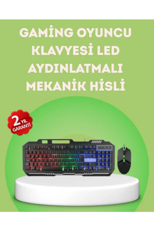 Gaming Klavye Ve Mouse Seti Pg8018 – Dayanıklı Tuşlar, Hızlı Komut