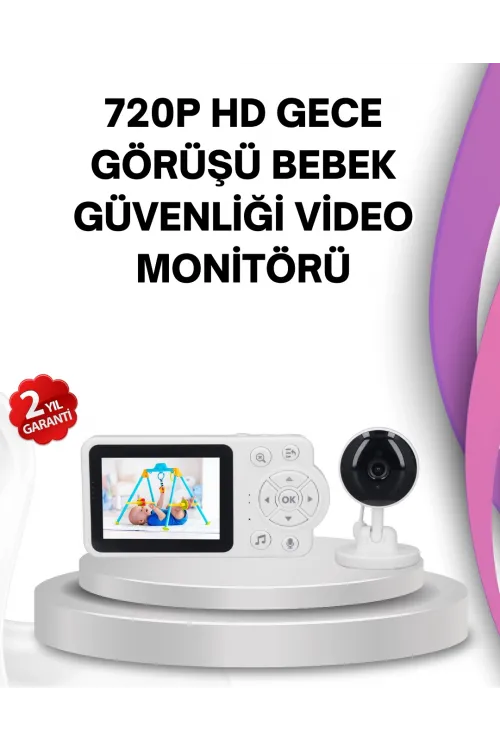 Gece Görüşlü Bebek Kamerası Ninni Ve Alarm Özellikli