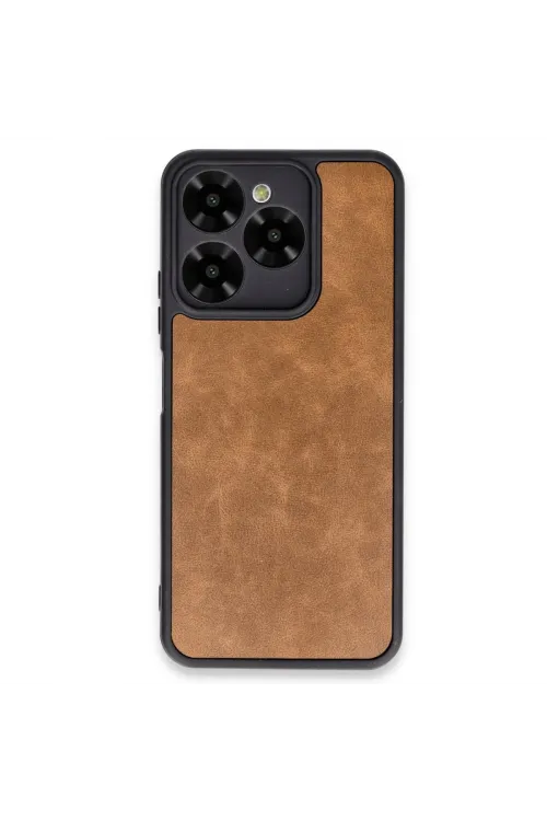 General Mobile Era 30 Kılıf Aras Deri Kapak - Taba