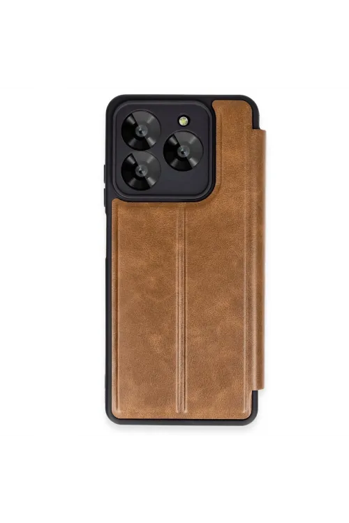 General Mobile Era 30 Kılıf Flip Cover - Taba