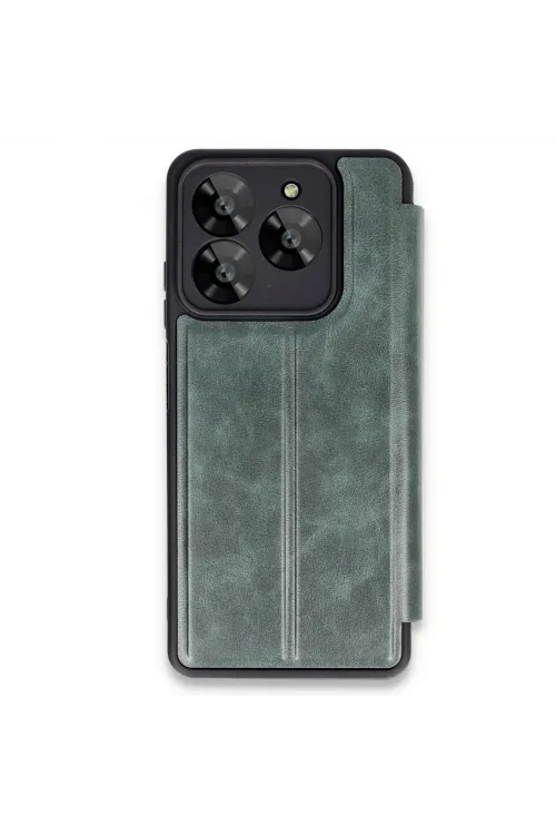 General Mobile Era 50 Kılıf Flip Cover - Koyu Yeşil