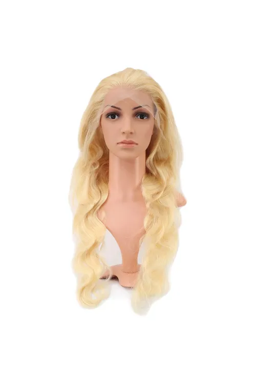 Gerçek Front Lace Dalgalı Platin Tül Peruk - 75-80cm