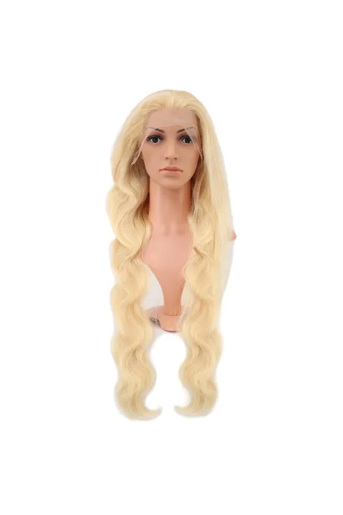 Gerçek Front Lace Dalgalı Platin Tül Peruk - 85-90cm