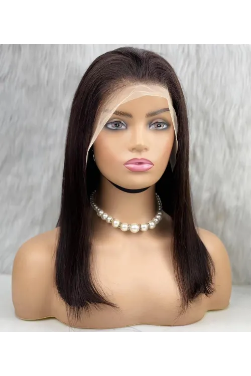 Gerçek Front Lace Tül Peruk - Düz - Doğal 50-55cm