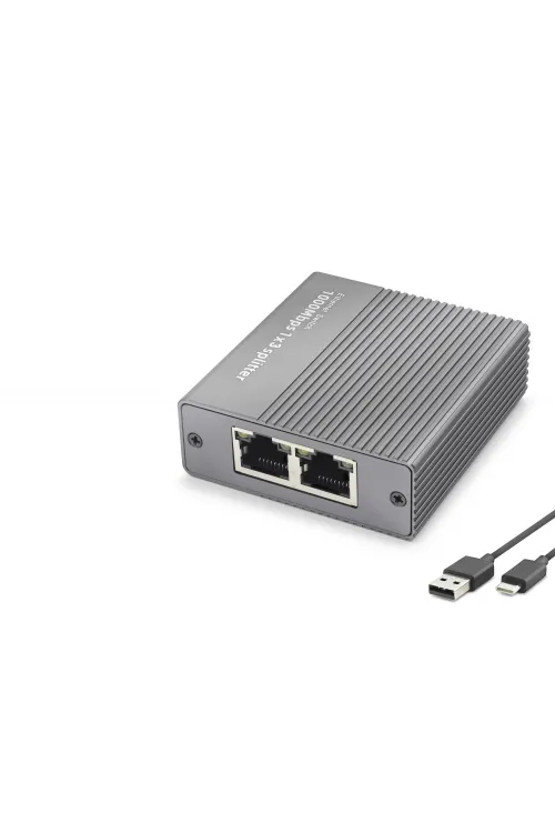 Gigabit Ethernet Switch 4 Port Type C Güç Girişli Gri HDX1413