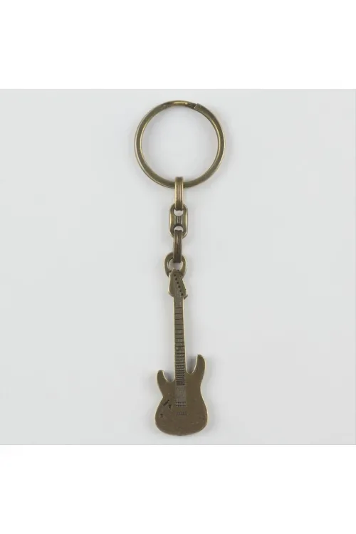 Gitar Figürlü Metal Anahtarlık