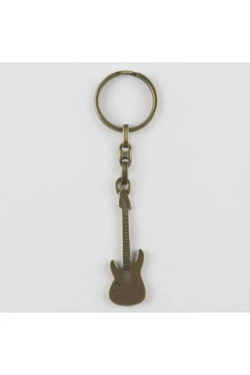 Gitar Figürlü Metal Anahtarlık