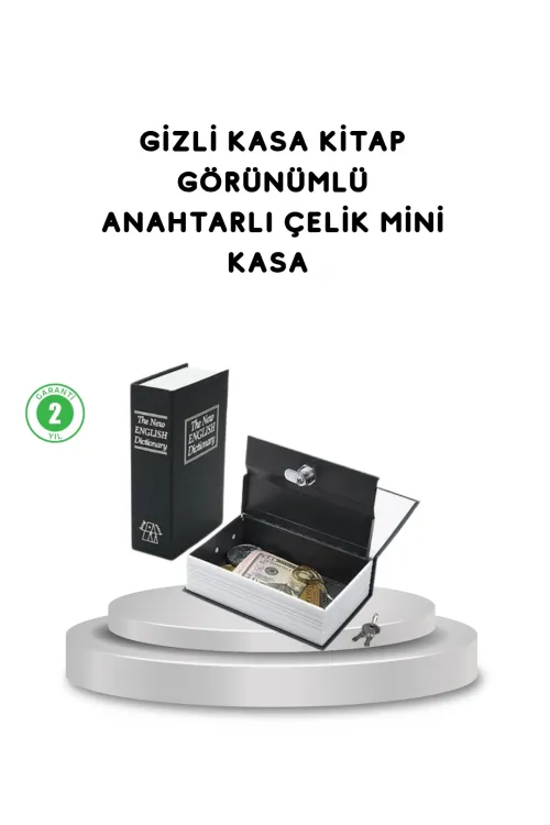 Gizli Kitap Kasa – Metal Gövdeli, Anahtarlı