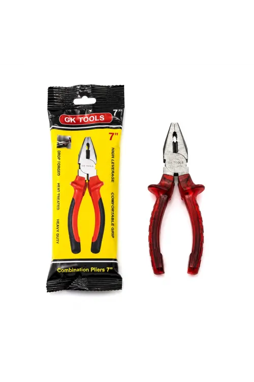 Gk Tools Kırmızı Ve Şeffaf 7 Saplı Pense 180 Mm IEG22RY